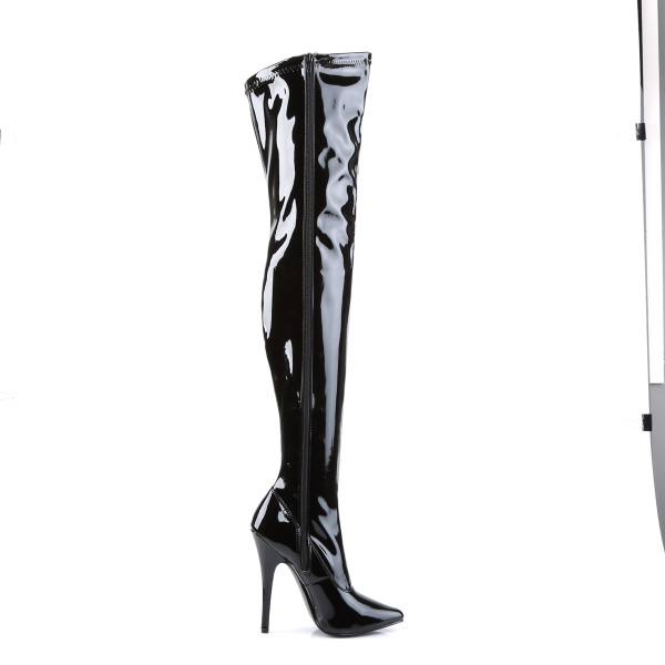 Devious High-Heel-Overknee-Stiefel Domina-3000 Lack schwarz