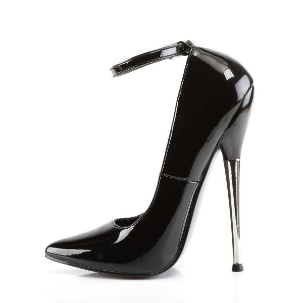 Devious High Heel Pumps Dagger-12 Lack schwarz