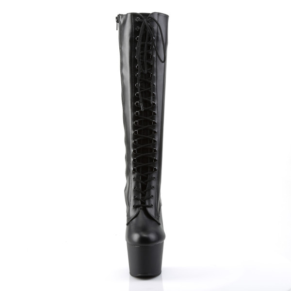 PleaserUSA Plateau-Kniestiefel Adore-2023 mattschwarz