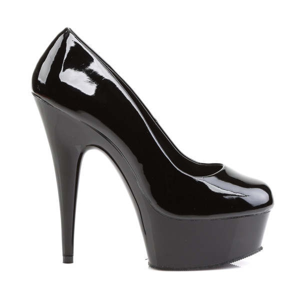 PleaserUSA Plateau-Pumps Delight-685 Lack schwarz