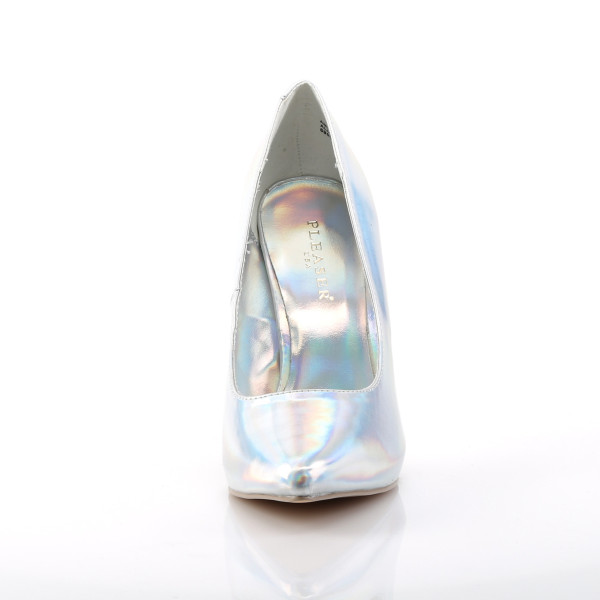 PleaserUSA High Heels Pumps Amuse-20 Silber holo