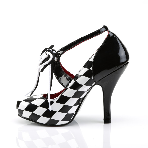 Funtasma Fantasy-High Heels Harlequin-03 schwarz/weiß