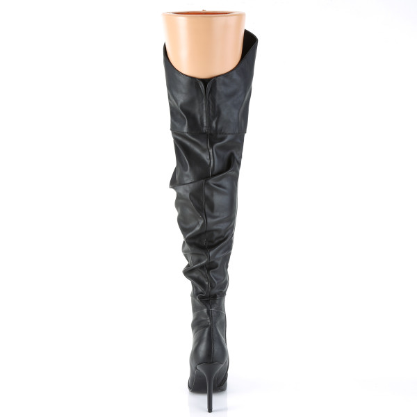 PleaserUSA Damen Overkneeboots Überkniestiefel Classique-3011 schwarz