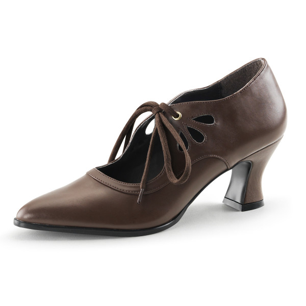 Funtasma Damen Renaissance-Pumps Victorian-03 braun