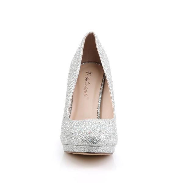 Fabulicious Brautschuhe Pumps Hochzeitsschuhe Covet-02 silber